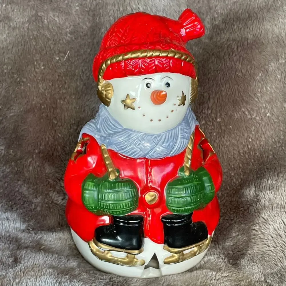 Snowman Tea Light Candle Holder 6